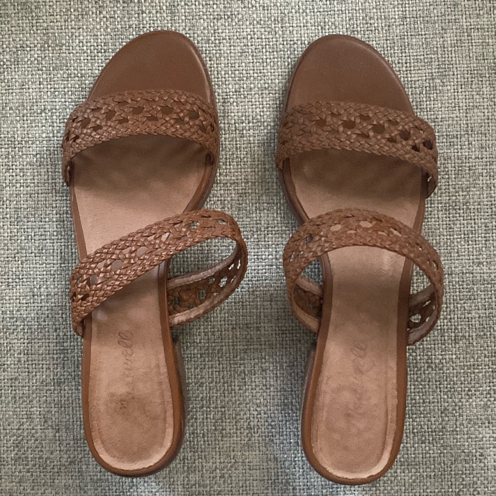Madewell block heel woven sandals, 9
